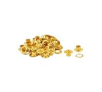 Trimming Shop 5mm Brass Eyelets with Washers, Durable & Rust - Proof Grommets for DIY Projects, Arts & Crafts, Shoes, Clothing, Bags Decoration (Gold, 100pcs)