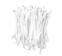 Trimming Shop 5mm Wide Elastic Band with Cord Locks, 9mm x 6.5mm Anti Slip Silicone Toggle Stopper, 10cm Sewing Stretchable Thread with Adjustable Buckles for Earloop Rope, DIY Crafts, White, 100pcs