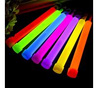 Trimming Shop 6 inch Glow Sticks Lanyard Premium Ultra Bright Glow in the Dark Rod for New Year’s Eve, Graduation Party, Camping (6 Mix Colours, 6pcs)