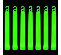 Trimming Shop 6 inch Glow Sticks Lanyard Premium Ultra Bright Glow in the Dark Rod Mega Party Pack of 25 (Green) for New Year’s Eve, Graduation Party, Camping