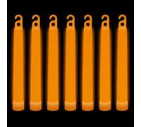 Trimming Shop 6 inch Glow Sticks Lanyard Premium Ultra Bright Glow in the Dark Rod Mega Party Pack of 25 (Orange) for New Year’s Eve, Graduation Party, Camping