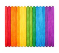 Trimming Shop 6 Inch Jumbo Wooden Lolly Sticks 50 Pack - Multi-Purpose Popsicle Sticks for Crafts, Ice Cream, Waxing, DIY Projects & Cake Pops (150mm x 18mm), Lolly Sticks for Home & School Crafts