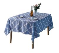 Trimming Shop 60'' X 84'' Printed Tablecloth - Moroccan Trellis Blue