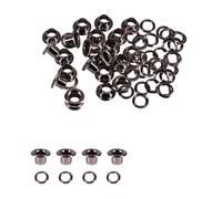 Trimming Shop 6mm Gunmetal Long Barrell Eyelets with Washers Durable Grommets for Leather Crafts, DIY Arts & Craft Projects, Sewing - Ideal for Bags, Clothing & Scrapbooking (Pack of 100)