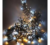 Trimming Shop 720 LED Christmas Tree Cluster Lights, Cool & Warm White | 8 Light Modes With Timer & Memory, Waterproof Green Cable For Low-Voltage Indoor Or Outdoor Home And Festive Decoration