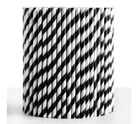 Trimming Shop 750 Pack Paper Straws Drinking for Parties Drinking Cocktail Disposable Black & White Striped Drinking Party for Birthday Wedding Party