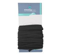 Trimming Shop 7mm Black Flat Elastic Band Stretchable Cord Thin Elastic Dressmaking Waistband for Sewing, DIY Arts and Crafts, Haberdashery and Repair Clothing, 25 Metres