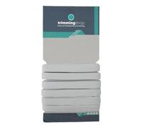 Trimming Shop 7mm White Flat Elastic Band Stretchable Cord Thin Elastic Dressmaking Waistband for Sewing, DIY Arts and Crafts, Haberdashery and Repair Clothing, 5 Metres