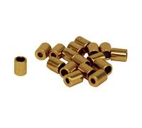 Trimming Shop 8mm Bugle Beads Metal Non-Magnetic Tube Toggle for Jewellery, Bracelets, Fringes for Lampshades, Arts & Crafts, Neckwear, Decoration, Gold, 20pcs