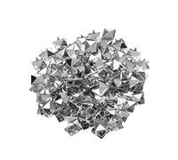 Trimming Shop 8mm Pyramid Shaped Nail Head Studs, Silver, 50pcs | Square Metal Leather Rivets for Leathercraft, DIY Crafts, Clothing, Bags, Purses Embellishment