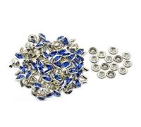 Trimming Shop 8mm Royal Blue Crystal Rivets, Diamante Acrylic Rhinestone Studs with Pins for DIY Leathercrafts, Clothing Decoration, Arts & Crafts Projects, Purses Embellishment, 50pcs