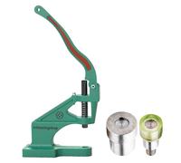 Trimming Shop 9mm Double Cap Rivets Fixing Dies Set with Universal The Green Machine Hand Press, Tubular Rivets Install Tool for DIY Leathercrafts, Handbag, Belts, Purses