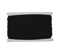 Trimming Shop 9mm Wide Elastic Cord, Soft & Stretchy Flat Black Elastic Band for Sewing Clothing, Knitting, DIY Craft Projects, Skirts and Trousers Waistbands, 25 Metres Long