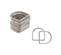 Trimming Shop Adjustable Welded Metal D Ring Buckles, 40 mm, 50pcs, Silver