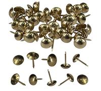 Trimming Shop Antique Brass Upholstery Nail Tacks Studs Furniture Tacks Push Pins 15mm x 9mm Decorative Thump Tack Studs for Leathercraft Cork Board DIY Projects Wood Sofa Chair Bed, 10pcs
