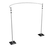 Trimming Shop Arched Photo Backdrop Stand 3m x 1.5m - 6ft to 10ft Adjustable Uprights with 5ft Circular Pipe, Angled Connectors & Base Plates, Semi Round Photography Background Frame