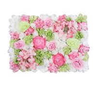 Trimming Shop Artificial Flowers Wall Panels, Lime Green & Pink, 1pc