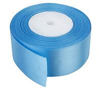 Trimming Shop Baby Blue Ribbon Roll - 50mm x 25 Metres - Double Sided Satin Brightly Coloured - 100% Polyester - for Gift Wrapping, Decorating, Arts and Craft - Machine Washable