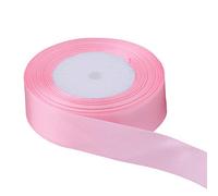 Trimming Shop Baby Pink Ribbon Roll - 25mm x 25 Metres - Double Sided Satin Brightly Coloured - 100% Polyester - for Gift Wrapping, Decorating, Arts and Craft - Machine Washable