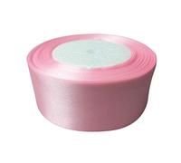 Trimming Shop Baby Pink Ribbon Roll - 50mm x 25 Metres - Double Sided Satin Brightly Coloured - 100% Polyester - for Gift Wrapping, Decorating, Arts and Craft - Machine Washable