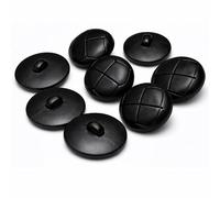 Trimming Shop Black 25mm Football Design Buttons, Pack of 6
