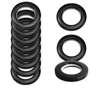 Trimming Shop Black Eyelets Grommets Washers 10pcs Leather Craft Clothing