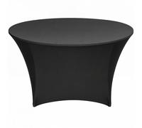 Trimming Shop Black Spandex Round Tablecloth 5FT, 152cm Table Cover, 1pc