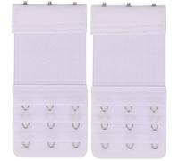 Trimming Shop Bra Extender 3 Hook 3 Rows, 56mm Wide, Soft & Comfortable Women's Adjustable Bra Strap Extensions, Elastic Bra Extender for Maternity, Breastfeeding, Daily Use, 2 Pieces Set, White