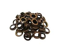 Trimming Shop Bronze 20mm Iron Eyelets Grommets with Washers for Pool Covers, Tarpaulin, Vinyl Banners, Yoga Mat, Art and Craft, DIY Projects, 100pcs