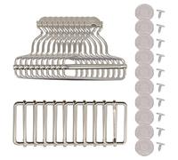 Trimming Shop Buckle 35mm Silver 10 Pcs Metal Jackets Sewing
