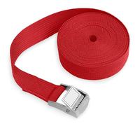 Trimming Shop Buckle Strap 25mm Adjustable Buckled Straps Heavy Duty Nylon Load Straps UV Resistant Ratchet Strap for Cargo Roof Racks Luggage Motorcycles Trailers & Outdoor Gear, 1 Metre, Red