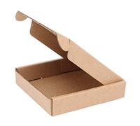 Trimming Shop C7 Size Brown Postal Pip Boxes Royal Mail Large Letter Cardboard Kraft Packing Postal Mailing Box Self-Lock Tuck-in Flaps, 101mm x 101mm x 24mm, 10pcs