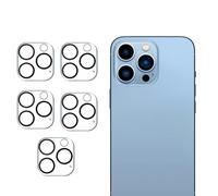Trimming Shop Camera Lens Protector for iPhone 13 & 13 Pro, 9H Tempered Glass Shield, HD Clear Anti-Scratch, Shatter Resistant, Fingerprint Proof, Case Compatible, Flash Safe, Black-5pcs