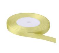 Trimming Shop Canary Ribbon Roll - 10mm x 25 Metres - Double Sided Satin Brightly Coloured - 100% Polyester - for Gift Wrapping, Decorating, Arts and Craft - Machine Washable