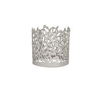 Trimming Shop Candle Holder Wraps Laser Cut Decorative Flameless Tea Light Paper Wrap Leaf Design for Birthday, Wedding Party, Table Centrepiece Decoration, Silver, 25pcs