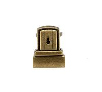 Trimming Shop Catch Tuck Lock Clasp Buckle Purse Closer Thumb Lock for Leather Bag, Purse, Handbag, Scrapbooking, Art & Craft, DIY Projects, Bronze, 36mm x 28mm, 1pc