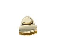 Trimming Shop Catch Tuck Lock Clasp Buckle Purse Closer Thumb Lock for Leather Bag, Purse, Handbag, Scrapbooking, Art & Craft, DIY Projects, Gold, 29mm x 20mm, 2pcs