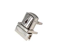 Trimming Shop Catch Tuck Lock Clasp Buckle Purse Closer Thumb Lock for Leather Bag, Purse, Handbag, Scrapbooking, Art & Craft, DIY Projects, Silver, 36mm x 28mm, 1pc