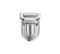 Trimming Shop Catch Tuck Lock Clasp Buckle Purse Closer Thumb Lock for Leather Bag, Purse, Handbag, Scrapbooking, Art & Craft, DIY Projects, Silver, 25mm, 1pc