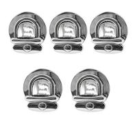 Trimming Shop Catch Tuck Lock Clasp Buckle Purse Closer Thumb Lock for Leather Bag, Purse, Handbag, Scrapbooking, Art & Craft, DIY Projects, Silver, 28mm x 23mm, 5pcs