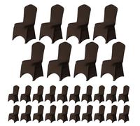 Trimming Shop Chair Cover Spandex Polyester Stretch Fabric Dining Slipcovers Washable & Removable Protective Wedding Chair Cover for Wedding Banquets Ceremony & Hotel Dinner (Chocolate, Pack of 100)