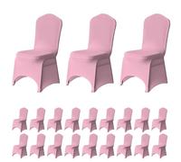 Trimming Shop Chair Cover Spandex Polyester Stretch Fabric Dining Slipcovers Washable & Removable Protective Wedding Chair Covers for Banquets Ceremony & Hotel Dinner (Baby Pink, Pack of 30)