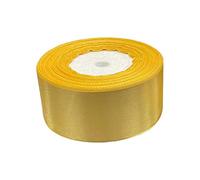 Trimming Shop Champagne Gold Ribbon Roll - 23mm x 25 Metres - Double Sided Satin Brightly Coloured - 100% Polyester - for Gift Wrapping, Decorating, Arts and Craft - Machine Washable