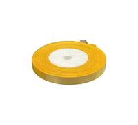 Trimming Shop Champagne Gold Ribbon Roll - 6mm x 25 Metres - Double Sided Satin Brightly Coloured - 100% Polyester - for Gift Wrapping, Decorating, Arts and Craft - Machine Washable