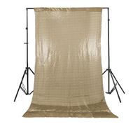 Trimming Shop Champagne Sequin Backdrop Curtain 4ft x 9ft Sparkling Glitter Backdrop High-Density Sequin Fabric, Photography Background for Weddings, Birthdays, Parties, Christmas & Event Decoration