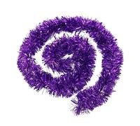 Trimming Shop Christmas Chunky Tinsel Garland Luxurious Metallic Xmas Tree & Home Decorations Festival New Year Party Indoor Outdoor Table Ceiling Decoration, Purple, 6ft
