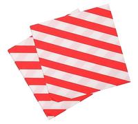 Trimming Shop Christmas Disposable Napkins with White & Red Striped Design 2 Ply Paper Serviettes 33cm x 33cm Cocktail Napkins for New Year Winter Dinner Party Supplies Decoration - 100pcs