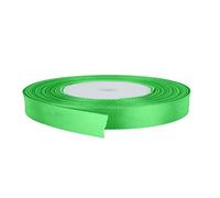 Trimming Shop Classic Green Ribbon Roll - 3mm x 25 Metres - Double Sided Satin Brightly Coloured - 100% Polyester - for Gift Wrapping, Decorating, Arts and Craft - Machine Washable