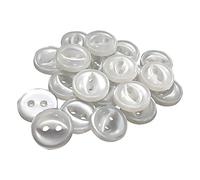 Trimming Shop Clear 11mm Round Resin Fisheye Buttons, 2 Hole Plastic Sewing Buttons for Clothing, Knitting, DIY Crafts, Crochet, Fashion Design & Scrapbooking Projects, 20pcs