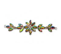 Trimming Shop Clear AB Crystal Rhinestone Sew-On Motif 140 x 40mm